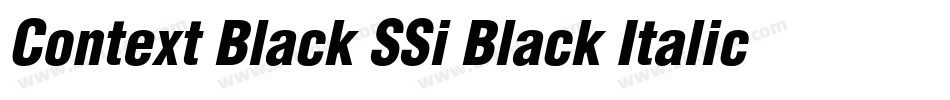Context Black SSi Black Italic字体转换